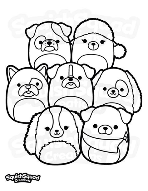 Squishmallow Dog Coloring Page