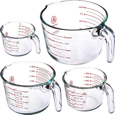 Amazon.com: 8 Cup Large Glass Measuring Cup - Kitchen Mixing Bowl ...