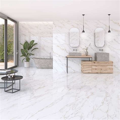 Calacatta Porcelain Tile Floor Calacatta Gold Satin Floor And Wall