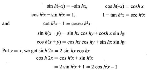 Hyperbolic Functions - Definition, Worked Examples, Exercise with ...