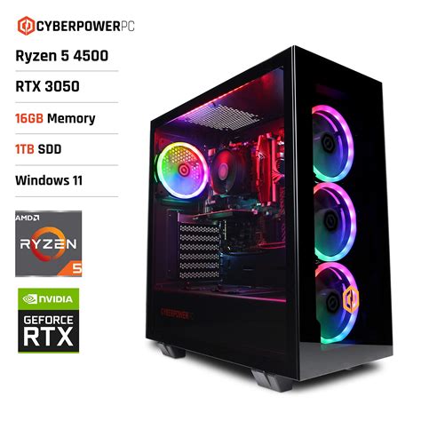 Buy CyberpowerPC Wyvern Gaming PC - AMD Ryzen 5 4500, Nvidia RTX 3050 ...