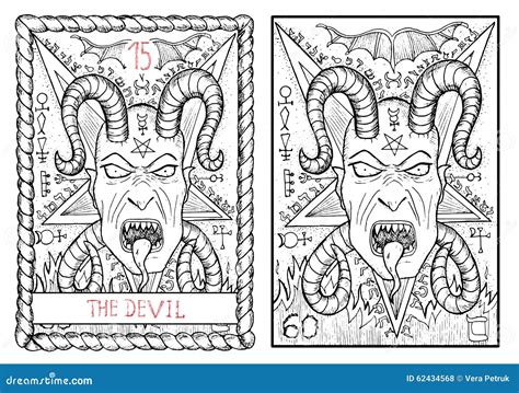 The Major Arcana Tarot Card. the Devil Stock Vector - Illustration of ...