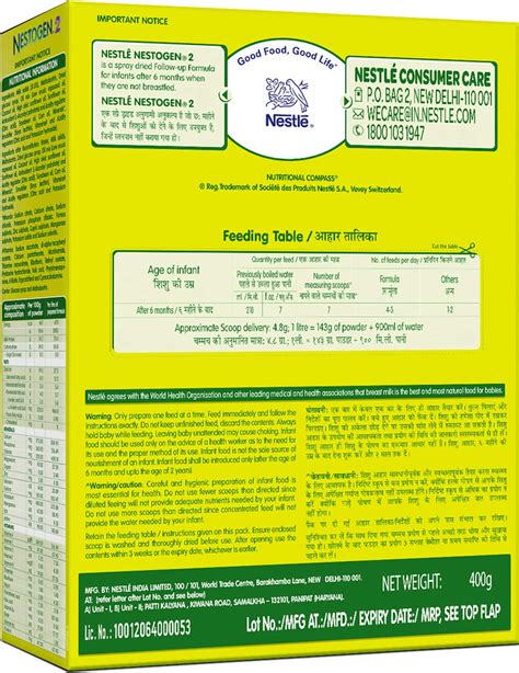 Buy NESTLE NESTOGEN INFANT FORMULA POWDER STAGE-2(AFTER 6 MONTHS)- 400G ...
