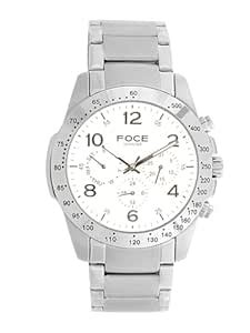 Foce Chronograph White Dial Metal Belt Watch for Men-F832GSSM-CREAM ...