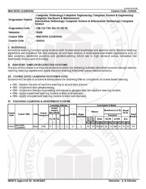 316316: Machine Learning Course Overview and Practical Guide - Studocu