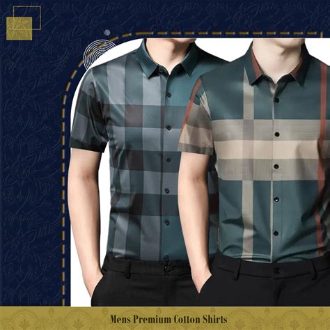 Half Sleeves Men's Cotton Check Shirt – MEN IN CROWN
