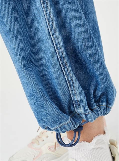 Buy Women Parachute Fit Washed Jeans Online at just Rs. 1399.0 ...