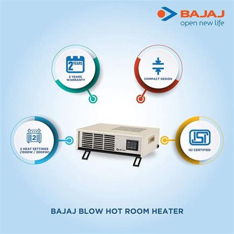 BAJAJ ROOM HEATER Corded Electric 2000 WATT Fan Room Heater Price in ...