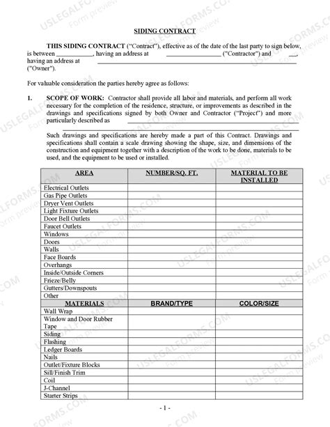 West Virginia Siding Contract for Contractor | US Legal Forms