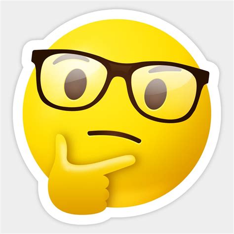 Nerdy thinking face emoji magnet nerdy emoji – Artofit