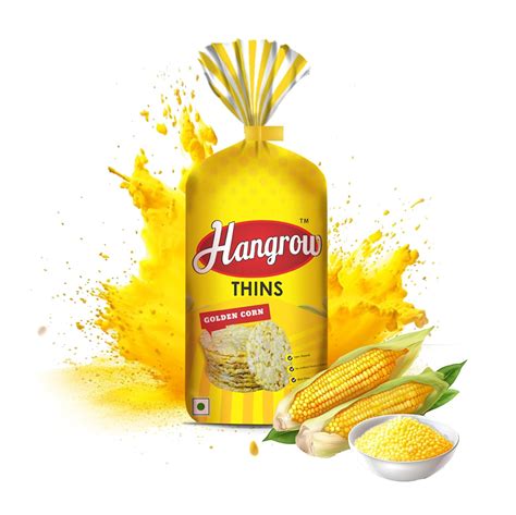 Hangrow Thins Golden Corn (150G) - Gluten Free | Popped Corn | Healthy ...