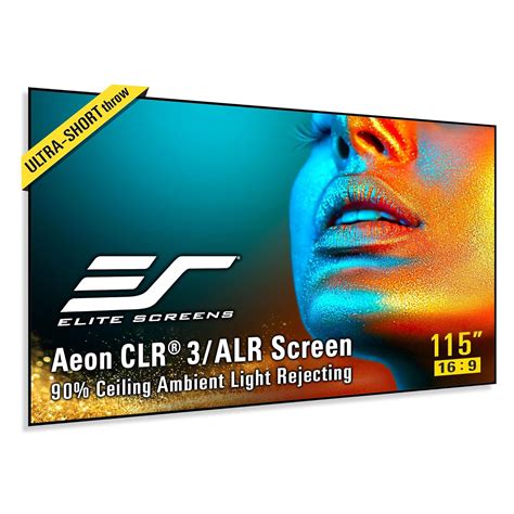Elite Screens 115 inch UST ALR Projector Screen 16:9 4K 90% Ceiling ...