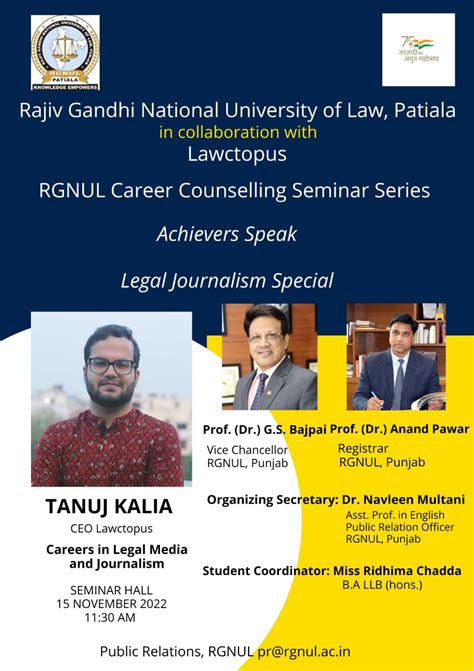 RGNUL Career Counselling Semin...