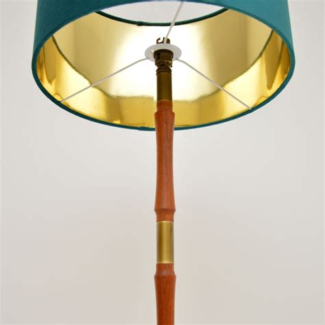 1960's Vintage Teak & Brass Adjustable Floor Lamp - Retrospective ...