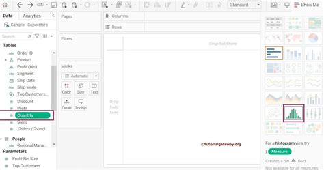 Tableau Histogram Interwork 的图像结果