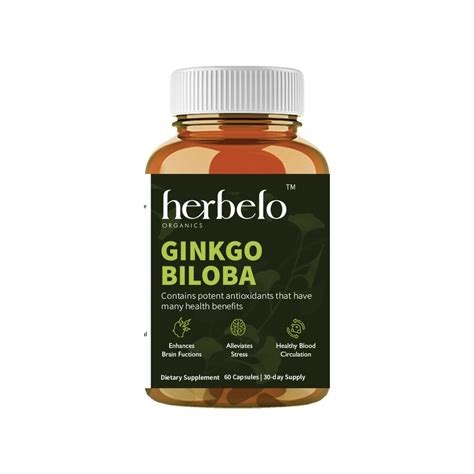 Herbelo Organics Brahmi Natural Herbal Ginkgo Biloba Nutrition ...