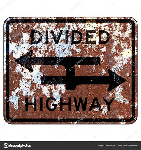 Divided Highway Sign