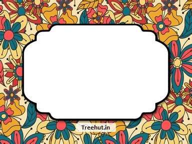 Flowers Free Printable Labels, 3x4 inch Name Tag
