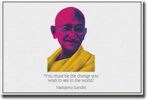 AD Mahatma Gandhi Wall Poster For Room Paper Print - Quotes ...
