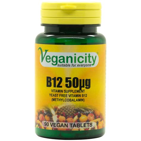 Veganicity Vitamin B12 - 50mcg - Shop Vegan