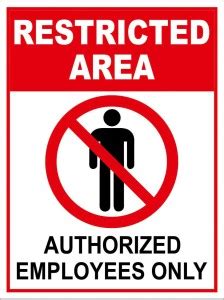 Guru Production 20.32 cm Guru Decor Restricted Area Poster A4 Size ...