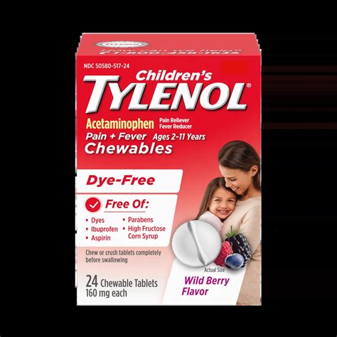 Children’s TYLENOL® Chewables Dye Free | TYLENOL®