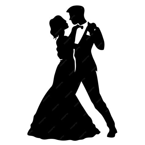 Silhouette Of Couple Dancing