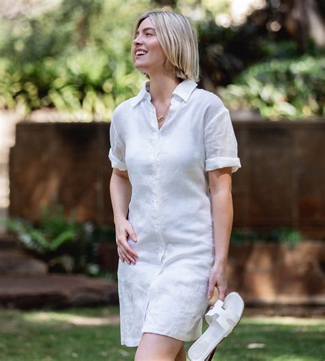 Sam Linen Casual White Mini Dress | Holiday Wear | Les Trois