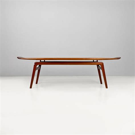 Danish mid-century teak surfboard table by Hovmand-Olsen for Mogens ...