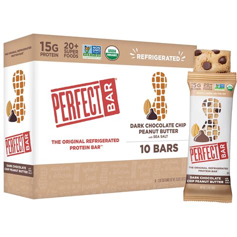 Perfect Bar Original Dark Chocolate Chip Peanut Butter Protein Bar 2 ...