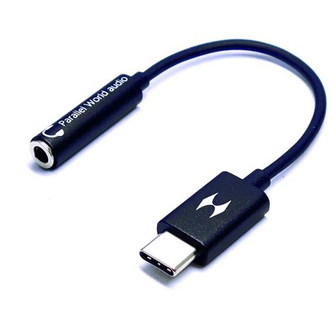 USB C Audio Adapter, Parallel World USB-C to 3.5mm Audio Headphone ...