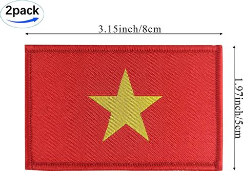 Buy JBCD 2 Pack Vietnam Flag Patch Vietnamese Flags Tactical Patch ...