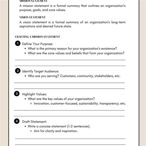 Creating a Vision Statement Worksheet 的图像结果
