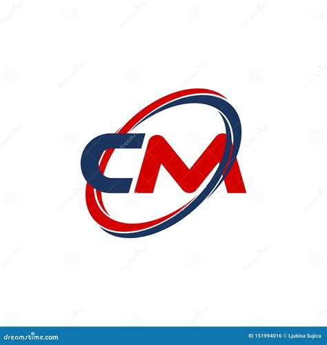 VECTOR de diseño de logotipo CM. Logotipo Swoosh con letra CM Imagen ...