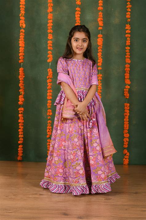 Purple Bloom Charm Lehenga Set