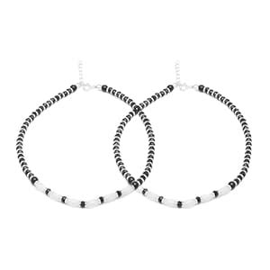 ZAVYA 925 Sterling Silver Designer Black Rhodium Plated Adjustable ...
