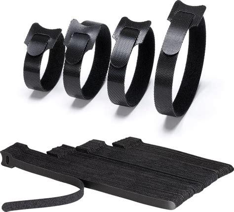 Klettband Kabelbinder Klett Schwarz 50 Stück, zone Kabel Klettband ...