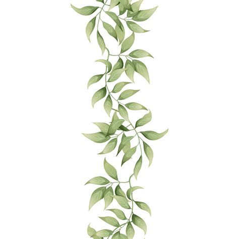 Vertical seamless border with purple wisteria. Asian plants. Botanical ...