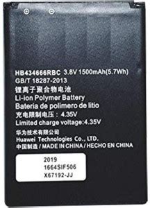 SYSTENE Mobile Battery For Airtel 4G Hotspot Wi-fi router HB434666RBC ...