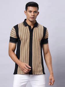N AND J Striped Men Polo Neck Multicolor T-Shirt - Buy N AND J Striped ...