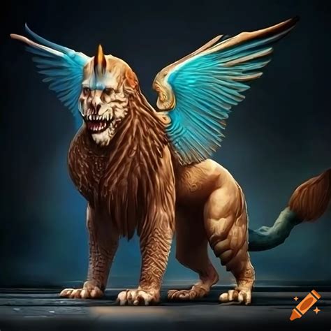 Hyper-realistic artwork of a hybrid mythical creature on Craiyon