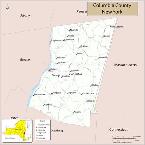 Map of Columbia County, New York - Check Where is Located, Cities ...