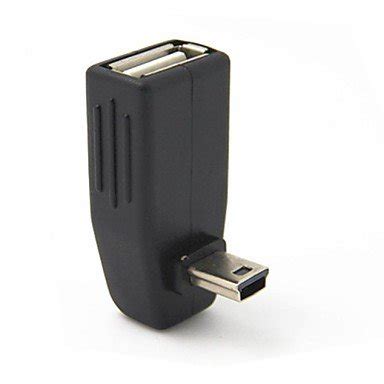 TYUSB Type A Female to Mini USB Male OTG 90 Angled Car Audio Adapter ...
