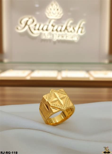 Rajwadi Leaf Design Gold Plated Ring For Men's-RG-118 – Rudraksh Art ...