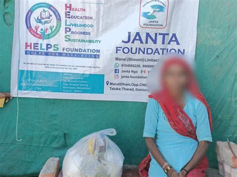 Ration kits were distributed in Wadia village by HELPS Foundation