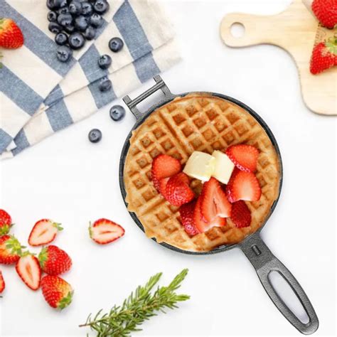 DVK Cast Iron Waffle Cookware Two Piece Hinged Non India | Ubuy