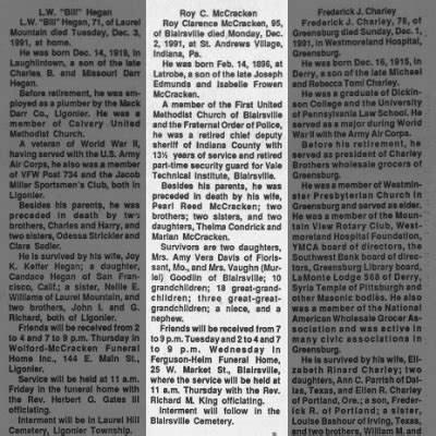 REED-Roy Clarence McCracken obit 1991-Latrobe Bulletin - Newspapers.com™