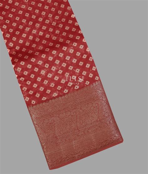 Buy Red Soft Printed Cotton Saree T631618