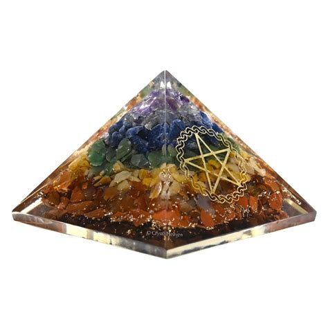 Chakra Orgone Pyramid - Premium Certified Chakra - Crystal Heaven
