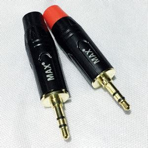 Jual JACK MINI STEREO 3.5 MM GOLD METAL HITAM MINI JACK MIC KS3P STEREO ...